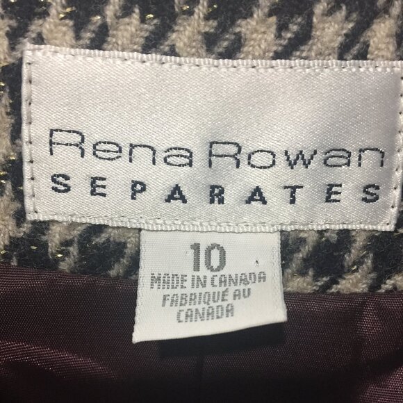 VINTAGE RENA ROWAN WOOL BLEND PLAID JACKETS SIZE 10 - Picture 10 of 10
